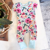 Bright Floral Zipper Grow Romper