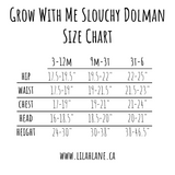 Custom Initial Grow With Me Dolman