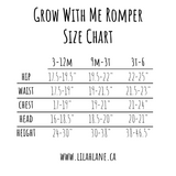 Zipper Mountain Short Sleeve Grow Romper