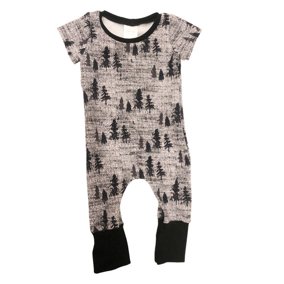 Monochrome Trees Grow With Me Romper